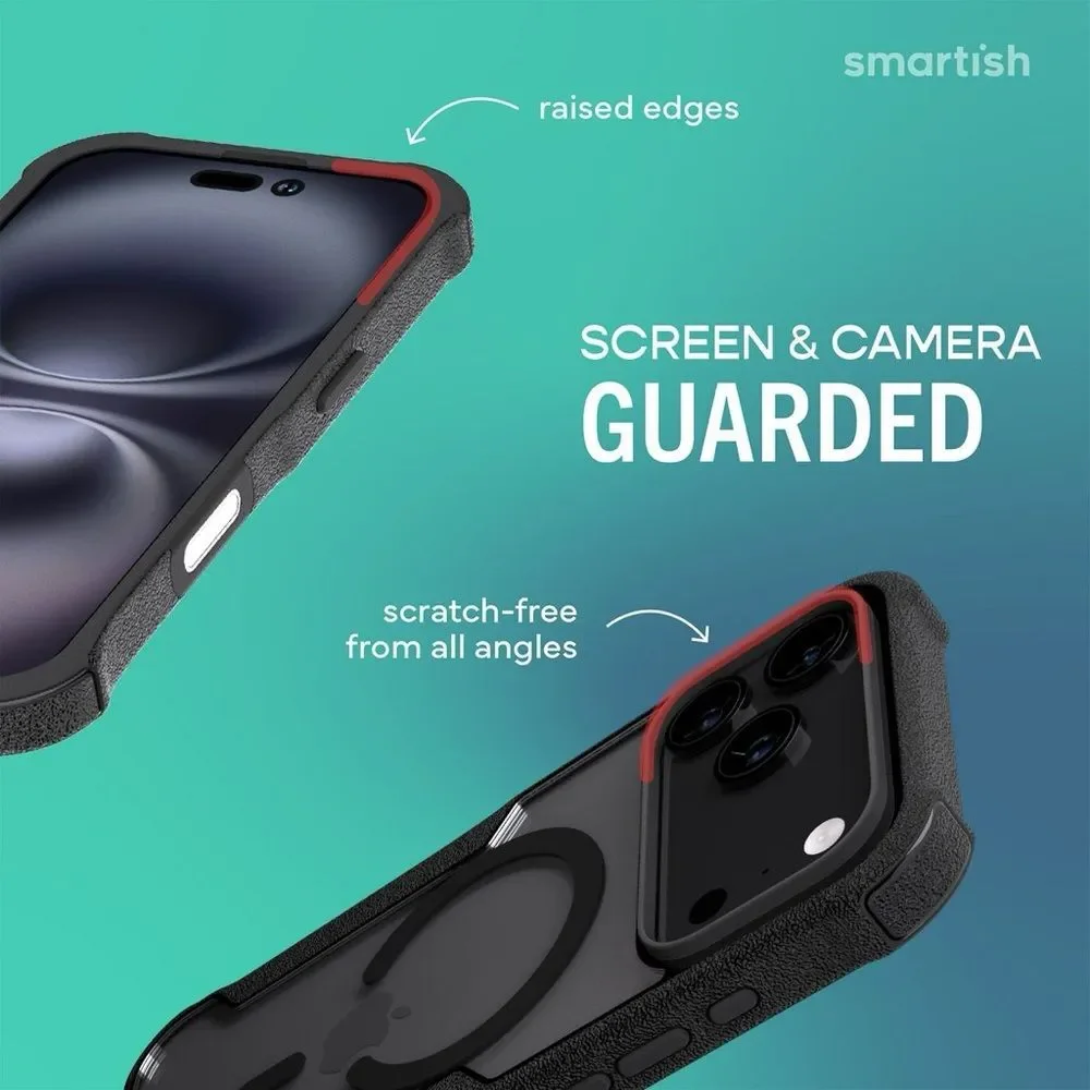 Smartish Gripzilla iPhone 17 Pro Max MagSafe Case Clearly Black Rugged New